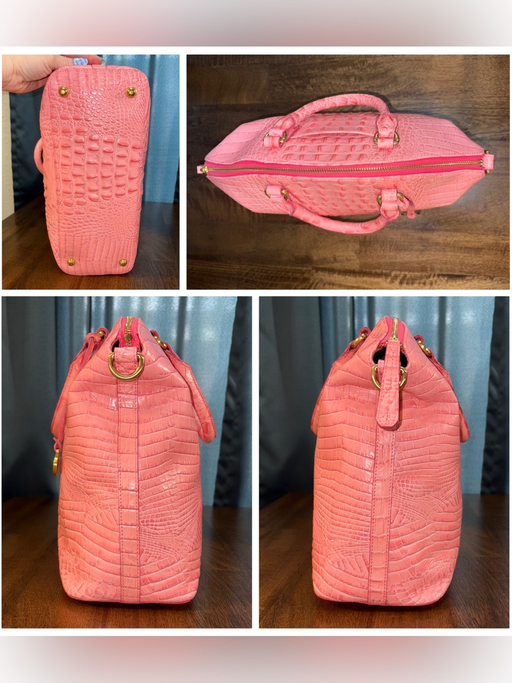 Brahmin EUC Lrg Duxbury - Pink Lychee - RARE, HTF - Coral Pink - Feminine - Picture 5 of 15